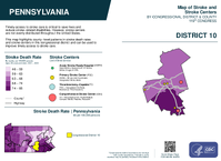 PA Congressional District 10 Stroke and Stroke Centers Map 119th Congress