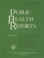Public Health Reports  v 68 no 7  cover