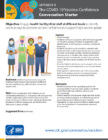 How to Build Healthcare Personnels Confidence in COVID19 Vaccines Appendix B The COVID19 Vaccine Confidence Conversation Starter