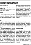 Hospital And Community Characteristics In Closures Of Urban Hospitals 198087