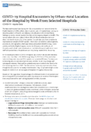 COVID19 Hospital Encounters by Week by UrbanRural Location of the Hospital by Week from Selected Hospitals September 21 2021