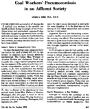 Coal Workers Pneumoconiosis In An Affluent Society