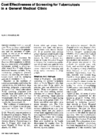 Cost effectiveness of screening for tuberculosis in a general medical clinic