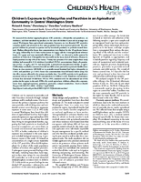Childrens Exposure to Chlorpyrifos and Parathion in an Agricultural Community in Central Washington State
