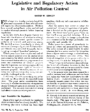 Legislative and regulatory action in air pollution control