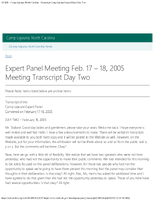 Camp Lejeune Expert Panel Meeting Feb 17  18 2005 Meeting Transcript Day Two