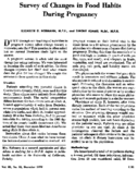 Survey of changes in food habits during pregnancy