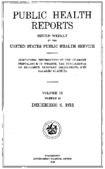 Public Health Reports  v 31  no 49  cover