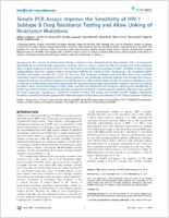 Simple PCR Assays Improve the Sensitivity of HIV1 Subtype B Drug Resistance Testing and Allow Linking of Resistance Mutations