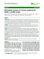 Information systems on human resources for health a global review