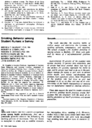 Smoking behavior among student nurses a survey