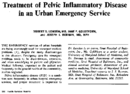 Treatment of pelvic inflammatory disease in an urban emergency service