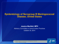 Epidemiology of serogroup B meningococcal disease United States