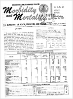 Morbidity and Mortality Weekly Report Vol 14 No 25 week ending June 26 1965