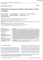 Influenza D Virus Exposure Among US Cattle Workers A Call for Surveillance