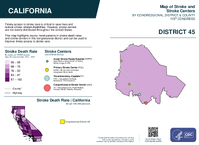 CA Congressional District 45 Stroke and Stroke Centers Map 119th Congress