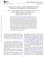 Effects of a Total Worker Health leadership intervention on employee wellbeing and functional impairment