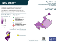 NJ Congressional District 12 Stroke and Stroke Centers Map 119th Congress