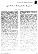 Legal problems facing modern hospitals