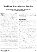 Nutritional knowledge and practices