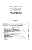 Public Health Reports  v 66 no 1  table of contents