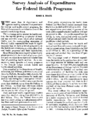 Survey analysis of expenditures for Federal health programs