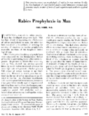 Rabies prophylaxis in man
