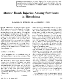 Atomic bomb injuries among survivors in Hiroshima