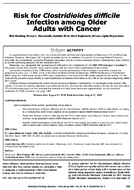 Risk for Clostridioides difficile Infection among Older Adults with Cancer