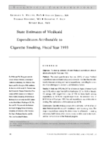 State estimates of Medicaid expenditures attributable to cigarette smoking fiscal year 1993