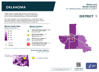 OK Congressional District 01 Stroke and Stroke Centers Map 118th Congress