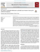 The Impact of Mindful Meditation on Health Care Workers During the COVID19 Pandemic