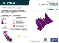 CA Congressional District 10 Stroke and Stroke Centers Map 119th Congress