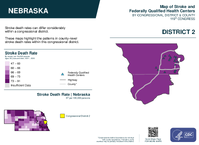 NE Congressional District 02 Stroke and Federally Qualified Health Centers Map 119th Congress
