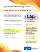 Sesin informativa sobre el programa de cambio de estilo de vida del Programa Nacional de Prevencin de la Diabetes Gua del facilitador para las sesiones en persona