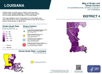 LA Congressional District 04 Stroke and Stroke Centers Map 119th Congress