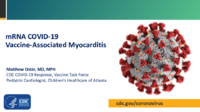 mRNA COVID19 vaccineassociated myocarditis