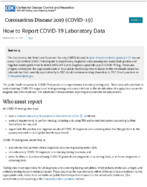How to Report COVID19 Laboratory Data Nov 25 2020
