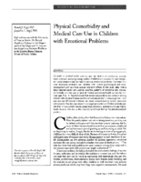 Physical Comorbidity And Medical Care Use In Children With Emotional Problems