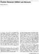 Physician Manpower Gmenac And Afterwards