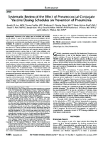 Systematic Review of the Effect of Pneumococcal Conjugate Vaccine Dosing Schedules on Prevention of Pneumonia