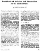 Prevalence of arthritis and rheumatism in the United States