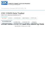 United States COVID19 cases and deaths by state reported to the CDC since January 22 2020 US COVID19 cases reported to the CDC in the last 7 days by stateterritory Sep 26 2020