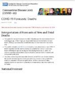 Coronavirus Disease 2019 COVID19 COVID19 Forecasts Deaths Updated Oct 29 2020