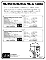 Tarjeta de Emergencia para la Mochila 2019