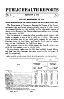 Public Health Reports  V 37 No 5 February 3 1922