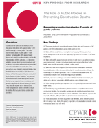 Key Findings from Research The Role of Public Policies in Preventing Construction Deaths