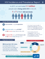 HIV incidence and prevalence report