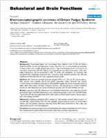 Electroencephalographic correlates of Chronic Fatigue Syndrome