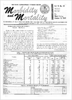Morbidity and Mortality Weekly Report Vol 18 No 42 week ending October 18 1969